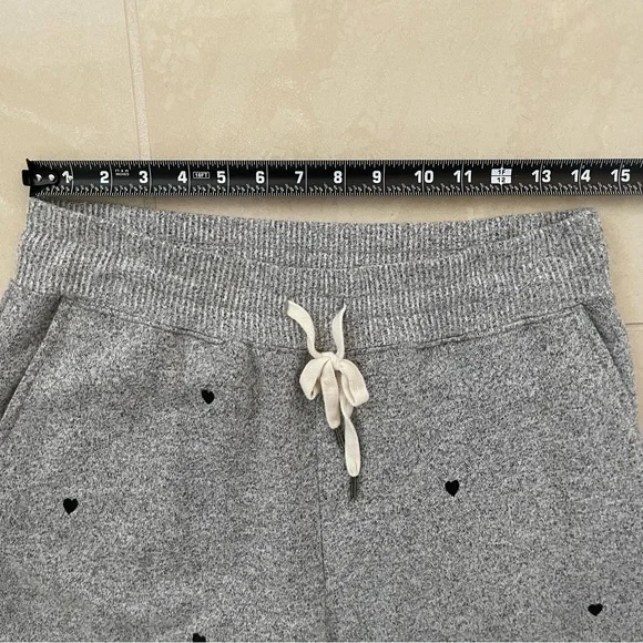Rails Oakland Sweatpant Melange Grey Black Hearts Jogger Large - Picture 6 of 12